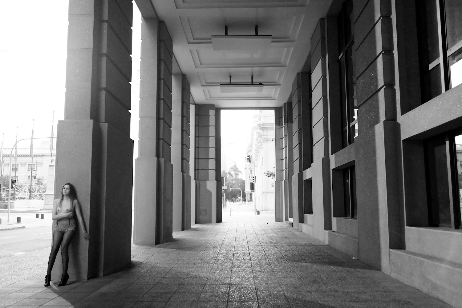 On the street