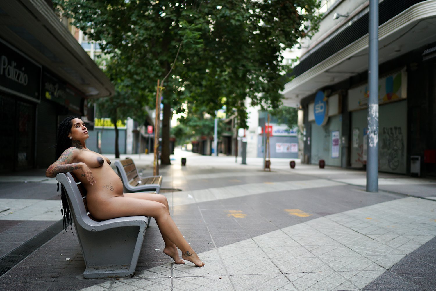 On the street